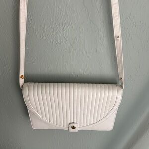 Bernard Nerson White Shoulder Bag or Clutch Purse
